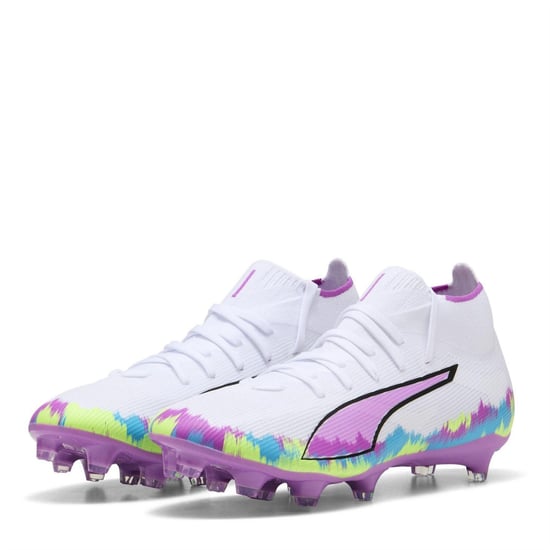 Puma - "Ultra Match+" Fußballschuhe mit festem Boden für Damen (Weiß/Violett) - Image 1