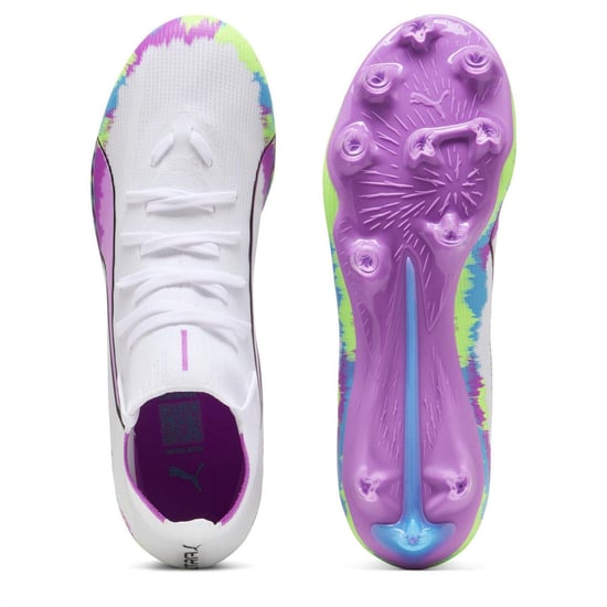 Puma - "Ultra Match+" Fußballschuhe mit festem Boden für Damen (Weiß/Violett) - Image 3