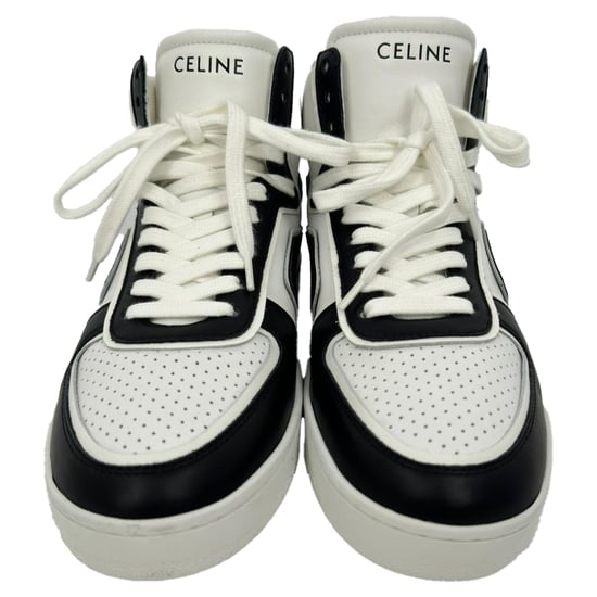 Celine Trainer CT-01 High-Top-Sneaker aus schwarzem Leder - Image 2