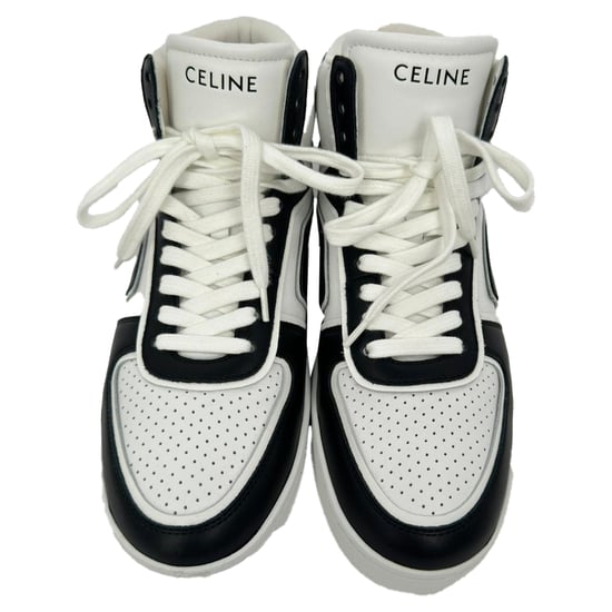 Celine Trainer CT-01 High-Top-Sneaker aus schwarzem Leder - Image 3