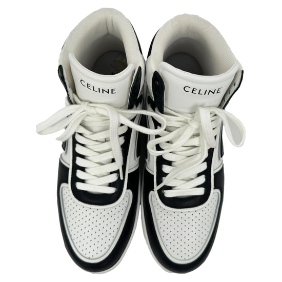 Celine Trainer CT-01 High-Top-Sneaker aus schwarzem Leder - Image 4