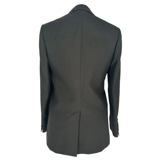 Klassischer, einreihiger Blazer von Celine aus schwarzer Wolle - Image 3