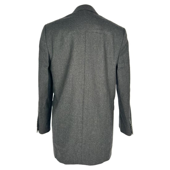 Celine Einreiher-Blazer mit Struktur aus schwarzer Wolle - Image 3