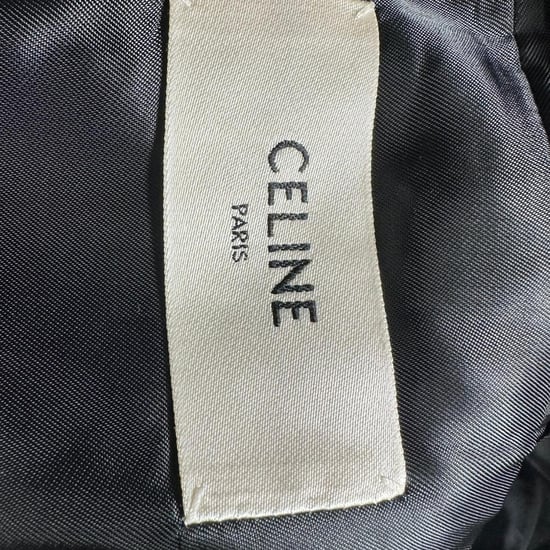 Celine Einreiher-Blazer mit Struktur aus schwarzer Wolle - Image 4