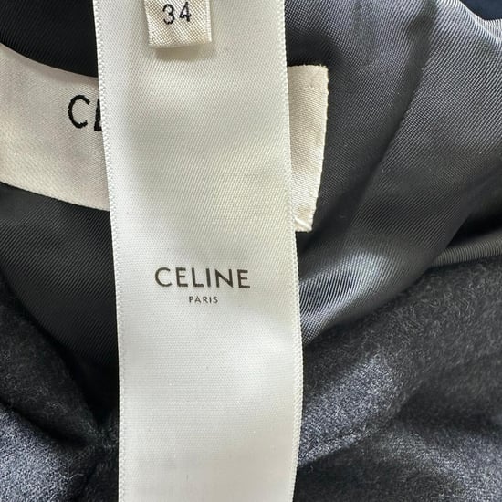 Celine Einreiher-Blazer mit Struktur aus schwarzer Wolle - Image 6