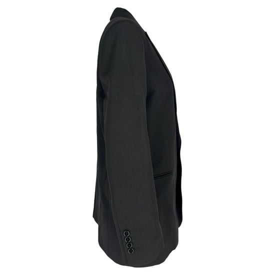 Klassischer, einreihiger Blazer von Celine aus schwarzer Wolle - Image 2
