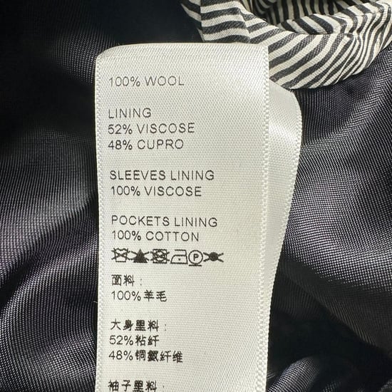 Klassischer, einreihiger Blazer von Celine aus schwarzer Wolle - Image 6
