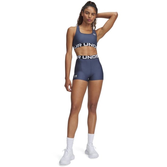 Under Armour - "HeatGear" Kompressions-Shorts für Damen (Frostgrau) - Image 3