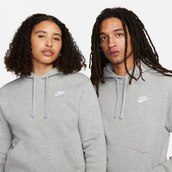 Nike - "Club" Hoodie zum Überziehen für Herren, Fleece (Grau) - Image 5