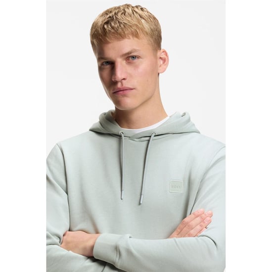 Boss - "Wetalk" Hoodie zum Überziehen für Herren (Silber) - Image 4