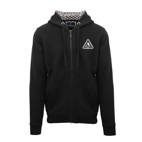 Aquascutum - "Active" Hoodie mit durchgehendem Reißverschluss für Herren (Samtschwarz) - Image 1