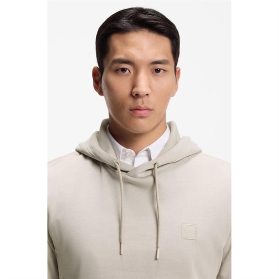 Boss - "Wetalk" Hoodie zum Überziehen für Herren (Grau) - Image 4
