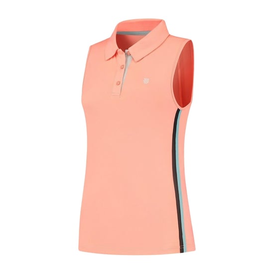 K-Swiss - Poloshirt für Damen, Tennis, Regulär (Beige-Rosa) - Image 1