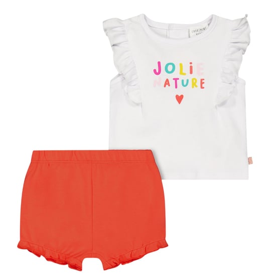 Carrement Beau - "Jolie Nature" Set Oberteil & Shorts für Baby-Girls (Weiß/Orange) - Image 1