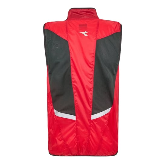 Diadora - Weste für Herren, Weiter Stehkragen, Ärmellos (Tomatenrot) - Image 2