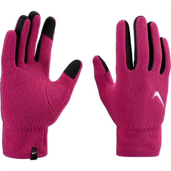 Nike - "Thermafit" Winterhandschuhe, Fleece (Betenrot/Weiß) - Image 3