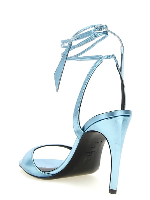 Die Attico Blaue Kalbsleder Stiletto-Absatzsandalen - Image 3