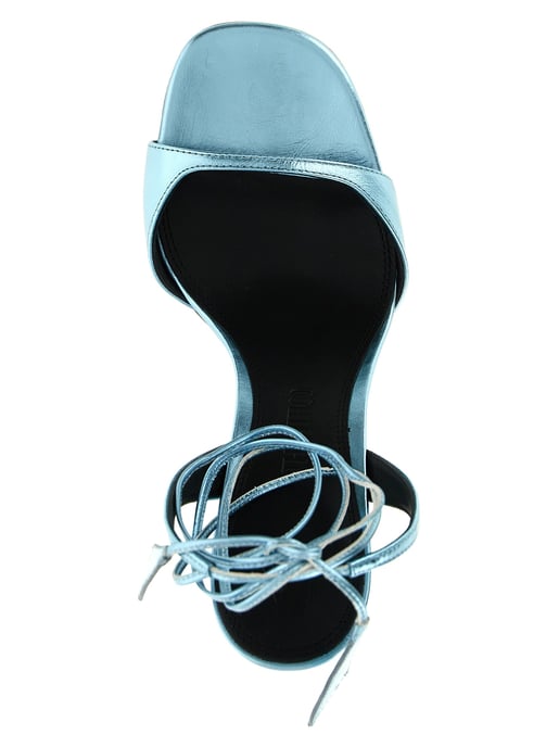 Die Attico Blaue Kalbsleder Stiletto-Absatzsandalen - Image 4