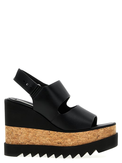 Stella McCartney schwarze Polyester Wedgesandalen - Image 1