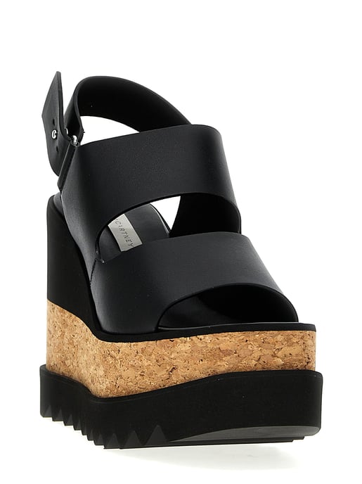 Stella McCartney schwarze Polyester Wedgesandalen - Image 2