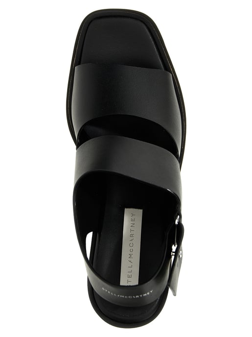 Stella McCartney schwarze Polyester Wedgesandalen - Image 4
