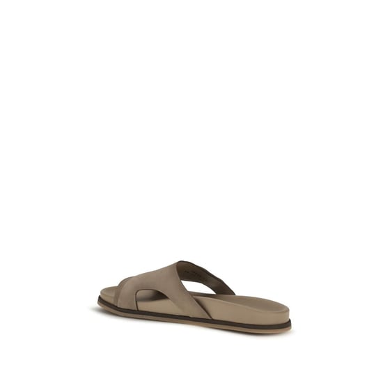 Santoni Beiger Kalbsleder Bos Taurus Flachsandalen - Image 3