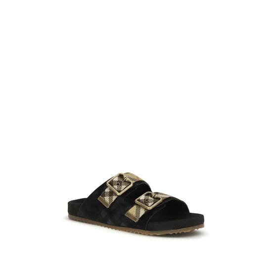 Burberry Schwarze Kalbsleder Bos Taurus Strap-On Sandalen - Image 2