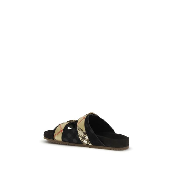 Burberry Schwarze Kalbsleder Bos Taurus Strap-On Sandalen - Image 3