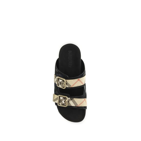 Burberry Schwarze Kalbsleder Bos Taurus Strap-On Sandalen - Image 4