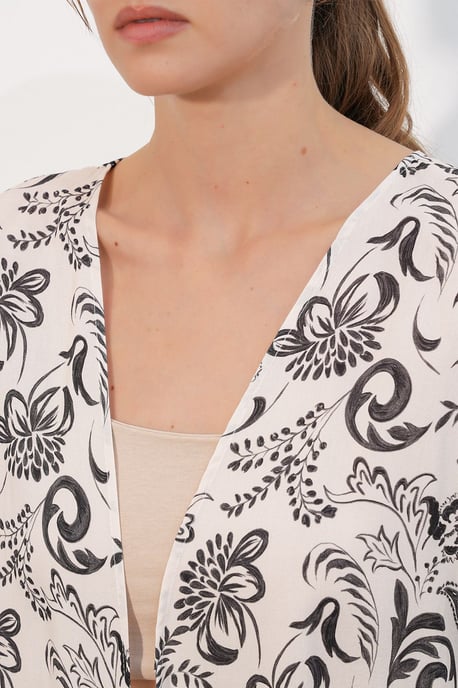 Langer bedruckter Viskose-Kimono - Image 4