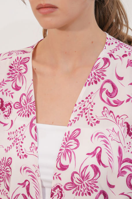 Langer bedruckter Viskose-Kimono - Image 5