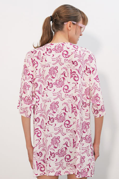 Langer bedruckter Viskose-Kimono - Image 6