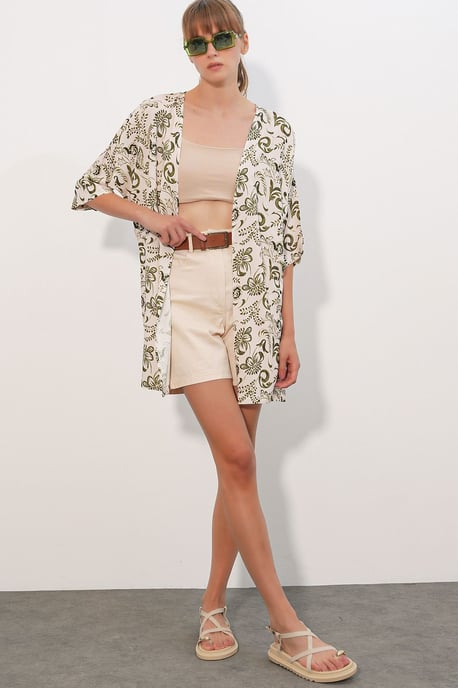 Langes bedrucktes Viskose-Kimono - Image 2