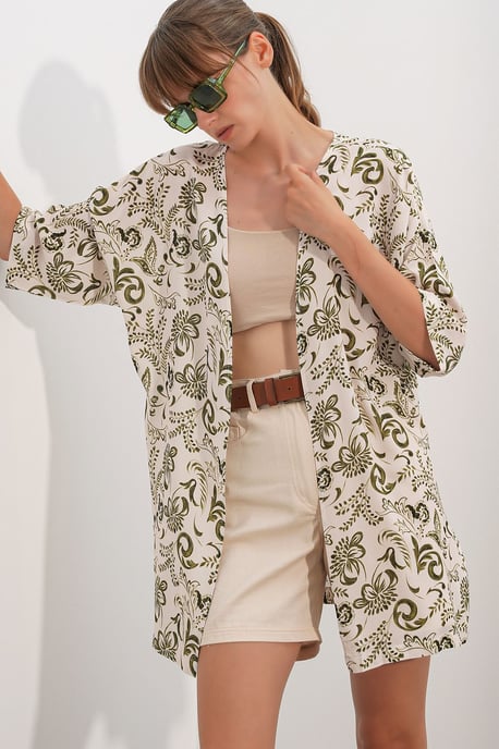 Langes bedrucktes Viskose-Kimono - Image 3