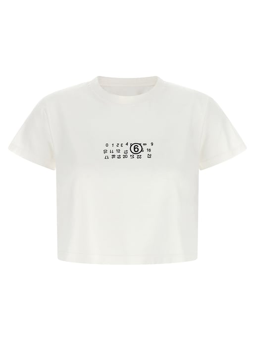MM6 Maison Margiela Weißes Baumwoll-T-Shirt - Image 1