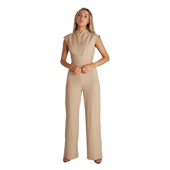 Odd Muse - Jumpsuit für Damen, Stoffgürtel (Camel) - Image 1