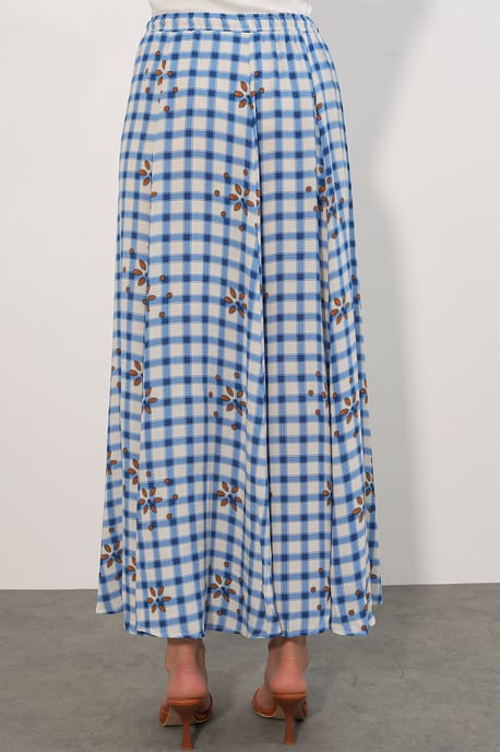 Hocheingezogener Karierter Maxi-Rock - Image 6
