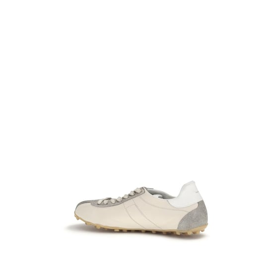 Maison Margiela Beige Kalbsleder Bos Taurus Sportliche Sneakers - Image 3