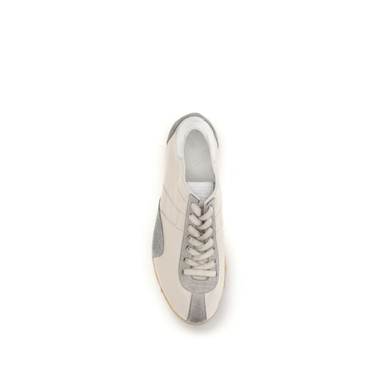 Maison Margiela Beige Kalbsleder Bos Taurus Sportliche Sneakers - Image 4