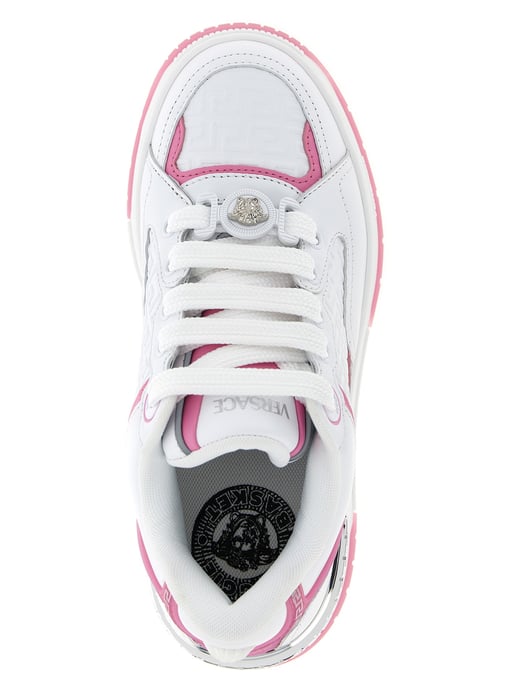 Versace Mehrfarbige Kalbsleder Sportsneaker - Image 4