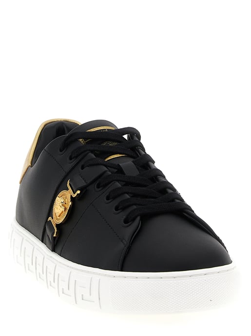Versace Schwarze Nylon Low Top Sneaker - Image 2