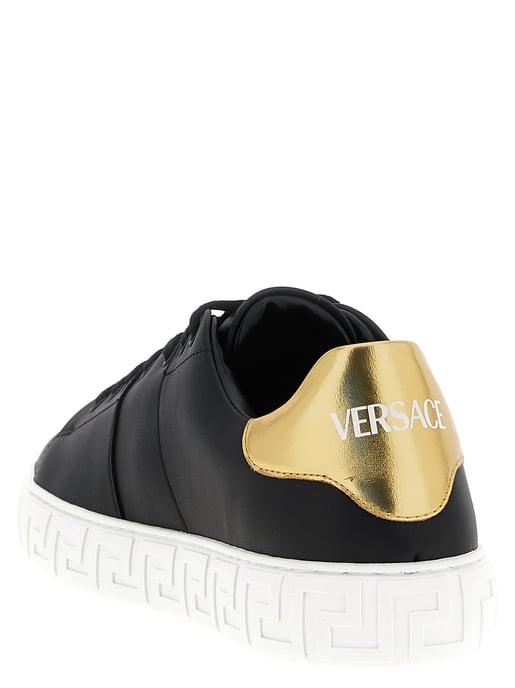 Versace Schwarze Nylon Low Top Sneaker - Image 3