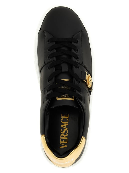 Versace Schwarze Nylon Low Top Sneaker - Image 4