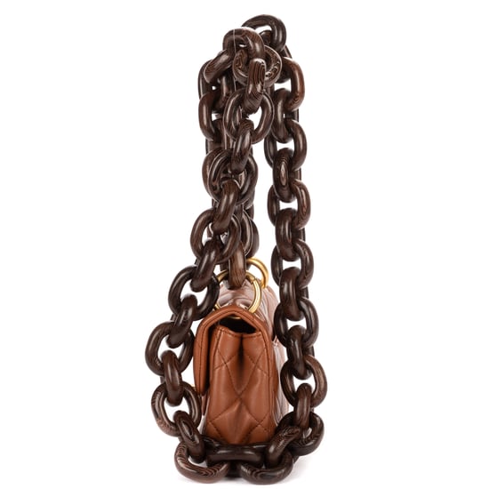 2023 Mini Wenge Wood Flap Bag Mini Schultertasche - Image 3