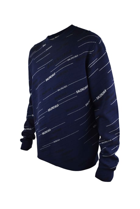 Balenciaga Pullover mit Alphabet-Logo Blau - Image 2