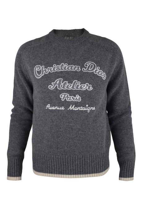 Dior CD Atelier Strickpullover Grau - Image 1