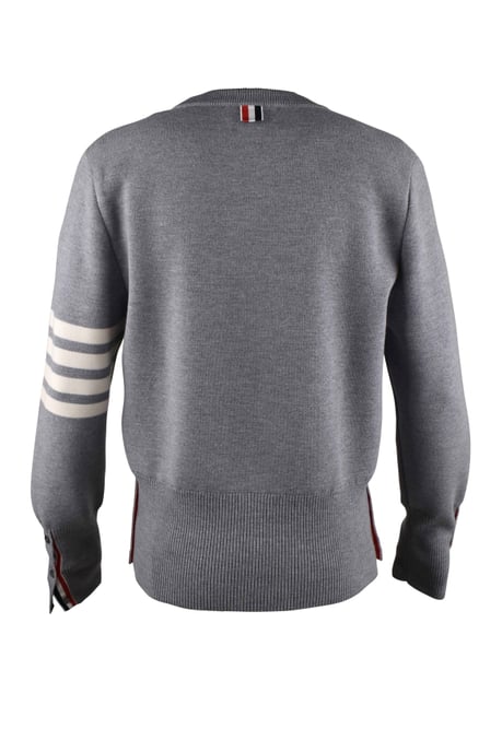 Thom Browne Pullover im Milano-Strickmuster Grau - Image 3