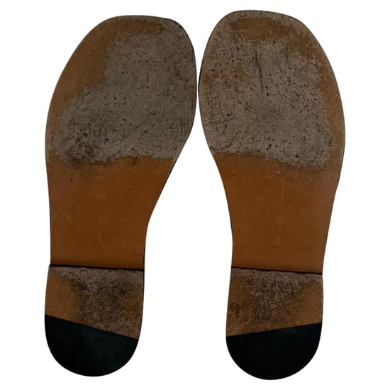 Celine Eyelet T-Riemen Flachsandalen aus weißem Leder - Image 6