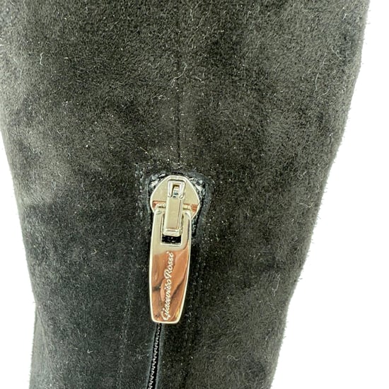 Gianvito Rossi Blockabsatz Stiefel in Schwarz Wildleder bis zum Knie - Image 5