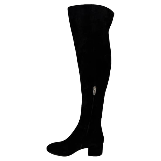 Gianvito Rossi Blockabsatz Stiefel in Schwarz Wildleder bis zum Knie - Image 6